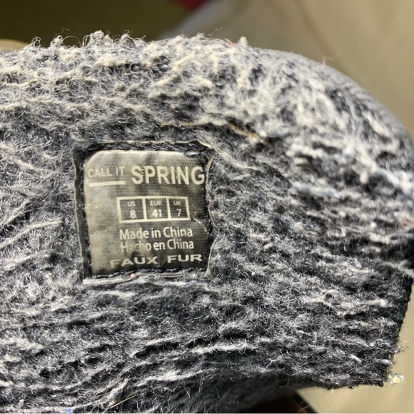 Call it Spring grey vegan leather boots size 8 - Picture 3 of 9